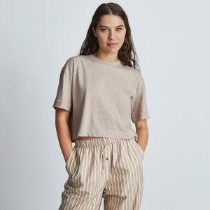 Everlane organic cotton cropped tee small